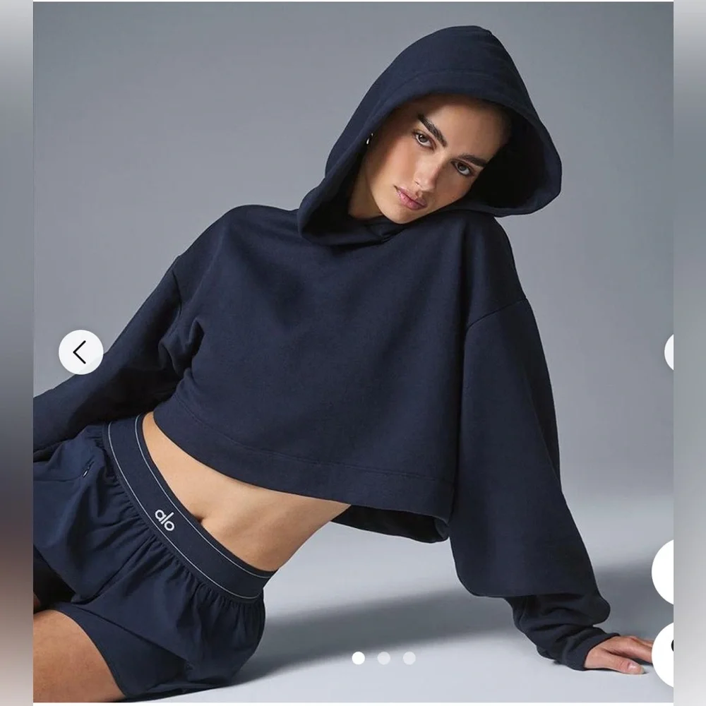 ALO Yoga Bae Hoodie Navy , size Large - Picture 6 of 7